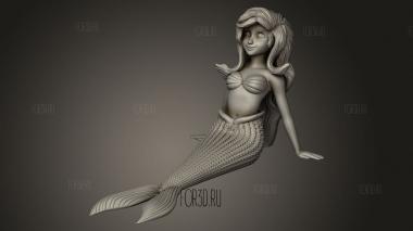 Русалка Ариэль Артикулированная и статичная 3d stl модель для ЧПУ