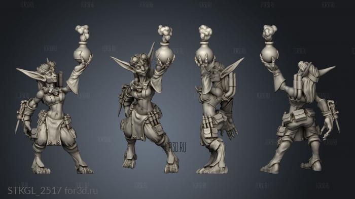 Artificers Alchemists Female Alchemist tail stl model for CNC