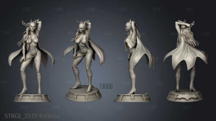 Ashe batgirl Bat girl stl model for CNC