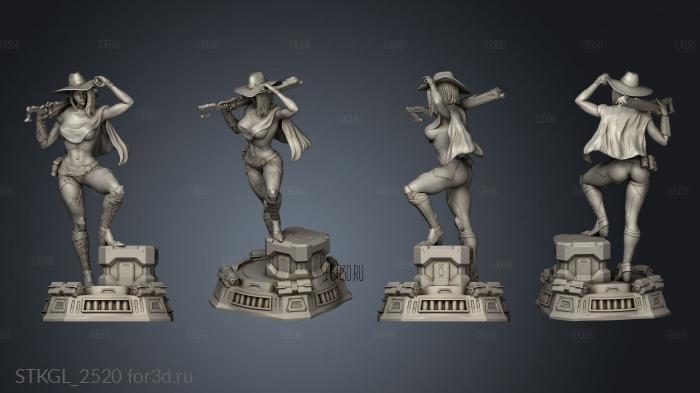 Ashe Overwatch stl model for CNC