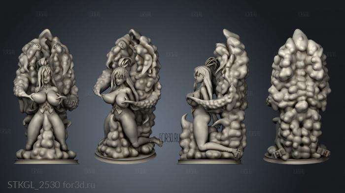 Astaroth and tentacle monster waifu astaroth sg stl model for CNC