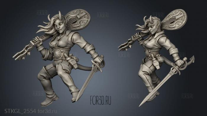 Balls Demon Hound Female Bard Rider Baal stl model for CNC