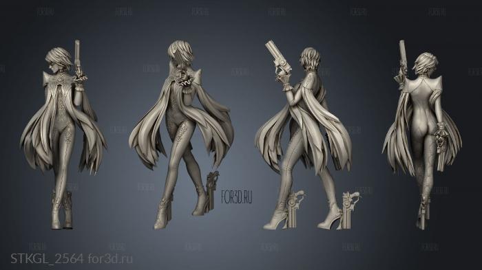 Bayonetta stl model for CNC