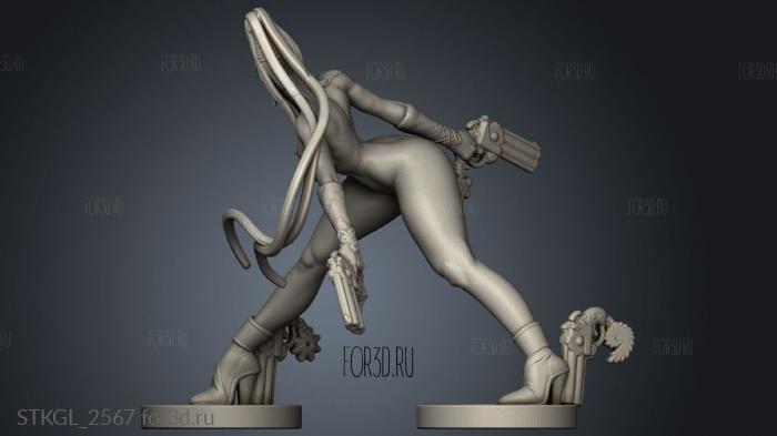 Bayonetta NAKED stl model for CNC