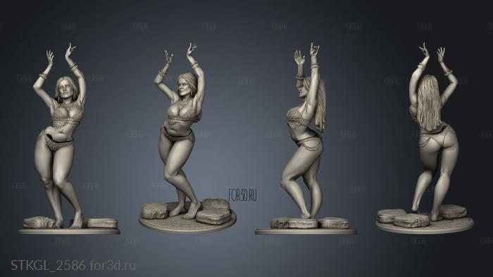 Belly Dancer stl model for CNC