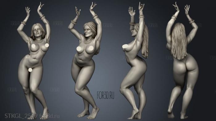 Belly Dancer stl model for CNC