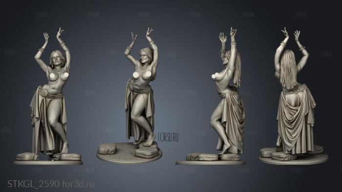 Belly Dancer stl model for CNC