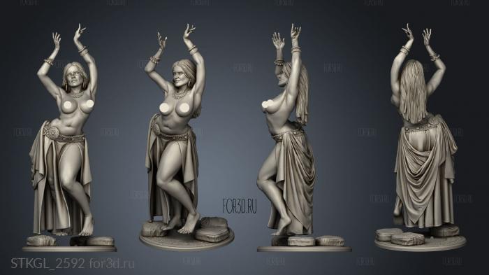 Belly Dancer Base stl model for CNC