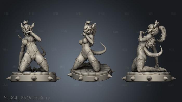 Bowsette NSFW stl model for CNC