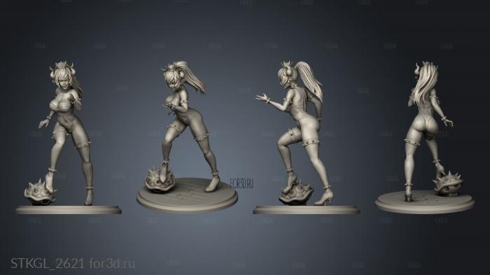 bowsette princess crown stl model for CNC