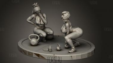 Брижит тренируется в Бриг-костюме 3d stl модель для ЧПУ