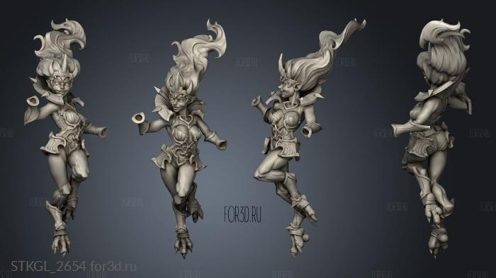 BTB Hero Jezebeth vampire stl model for CNC