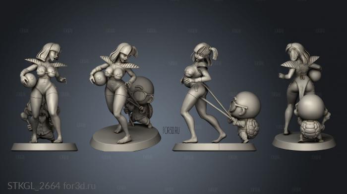 Bulma in Saiyan BANGS stl model for CNC