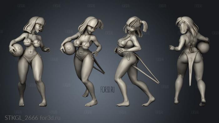 BULMA in Saiyan MINI BIKINI stl model for CNC