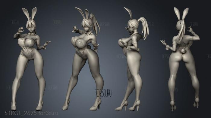 Bunny Girl stl model for CNC