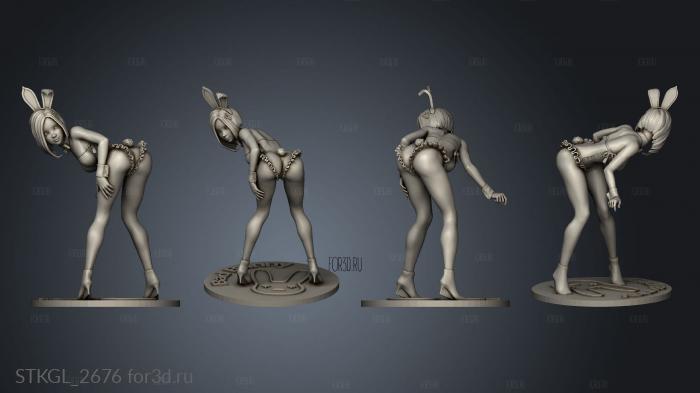 Bunny Girl bad bunny stl model for CNC