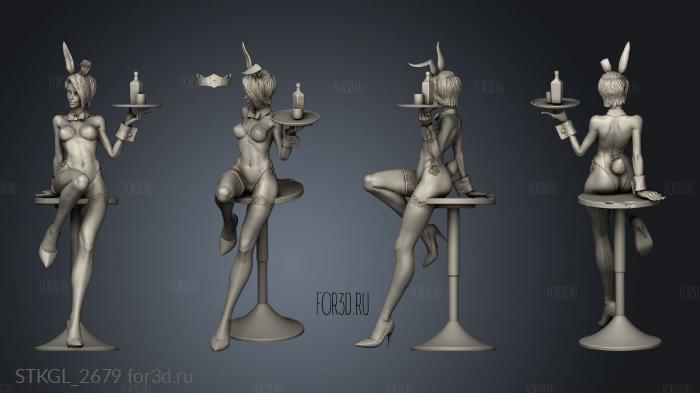 Bunny Girl Sexy stl model for CNC