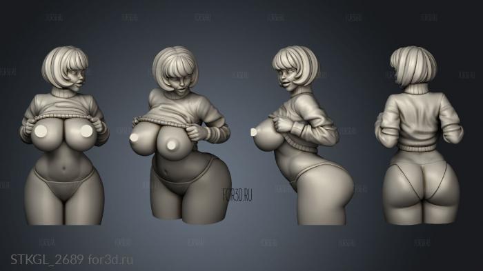 Bustholder Velma nsfw panties stl model for CNC