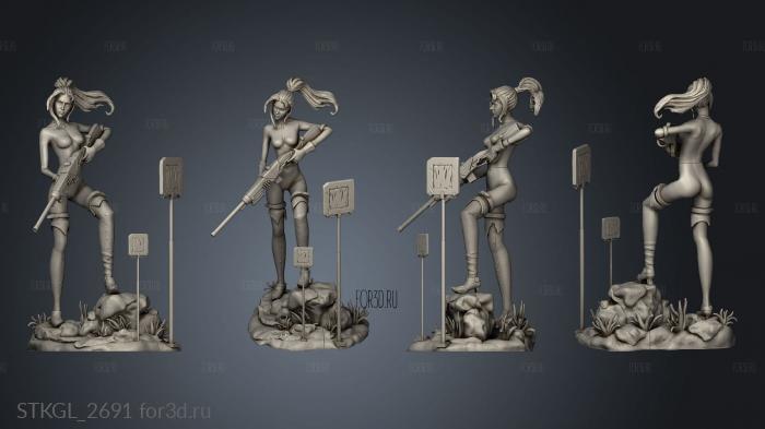 Caitlyn NSFW Split Base stl model for CNC