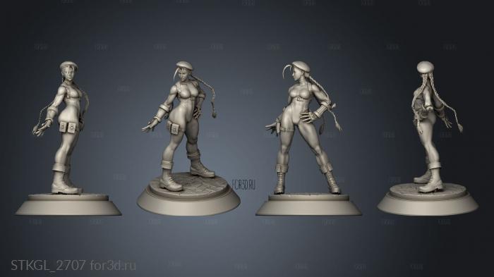 Cammy White Suit Bangs stl model for CNC