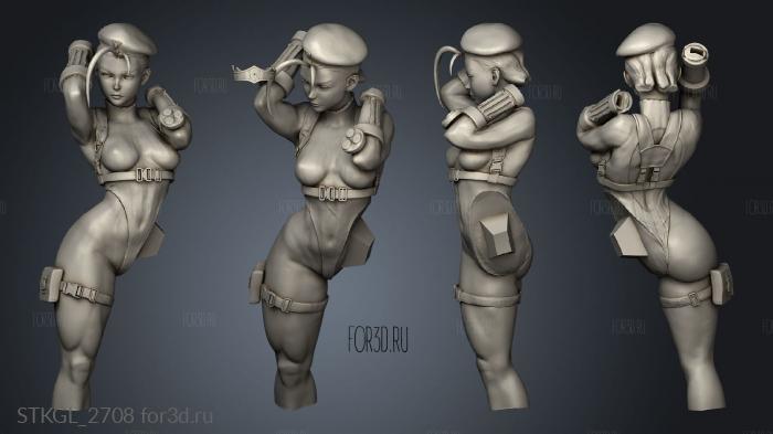 Cammy Р pulling hair stl model for CNC