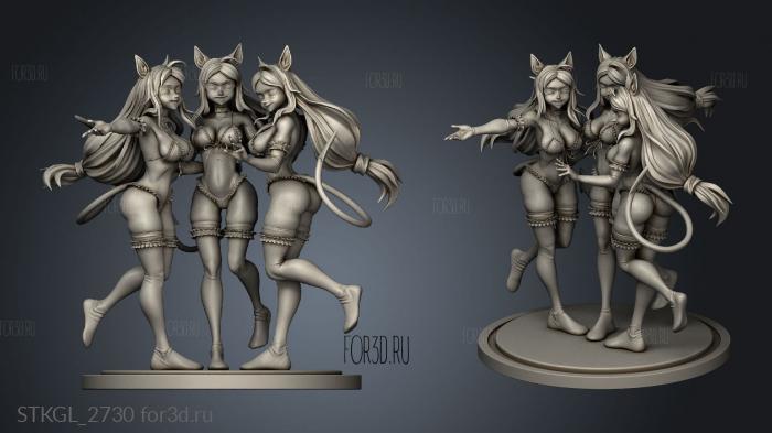 Cerberus bikini stl model for CNC