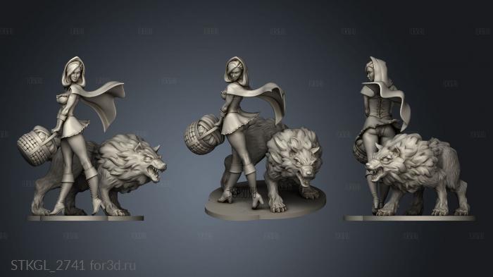 Chaperon Rouge Red Riding Hood Girl stl model for CNC