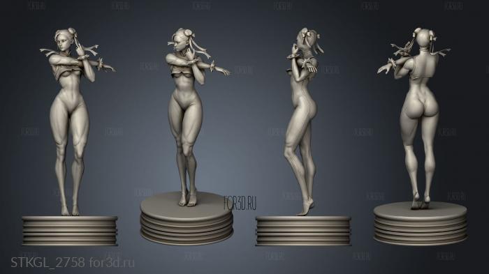 chun li stl model for CNC