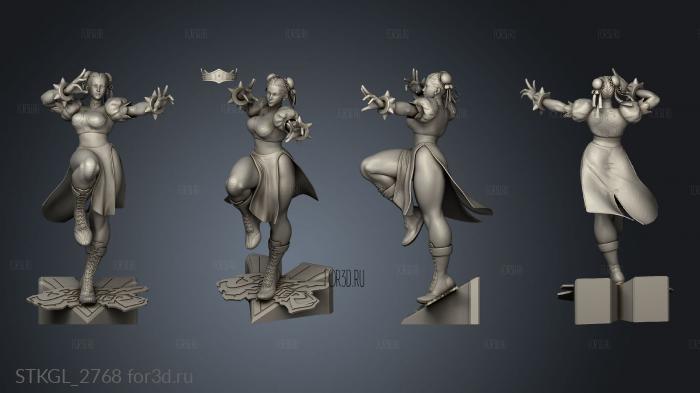 Chun Li Street Fighter stl model for CNC