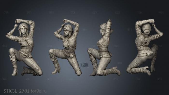 Ciri The Witcher sfw stl model for CNC