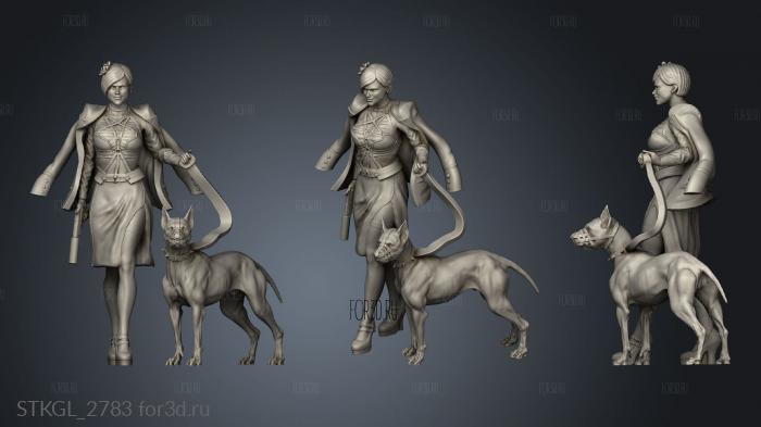 City Dreams Gangster Lady Charlotte Dog stl model for CNC