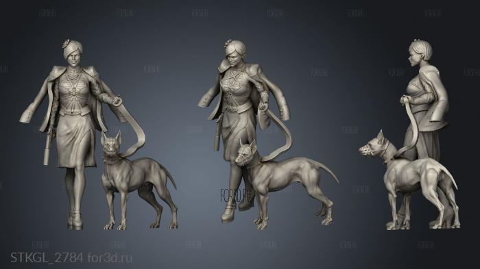 City Dreams Gangster Lady Charlotte Dog Base Inch stl model for CNC