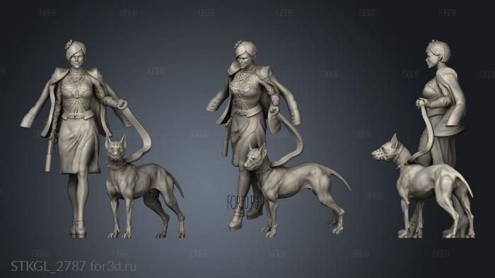 City of Dreams Gangster Lady Charlotte Dog stl model for CNC