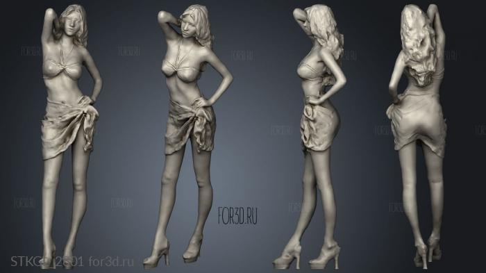 Modern Female girl stl model for CNC