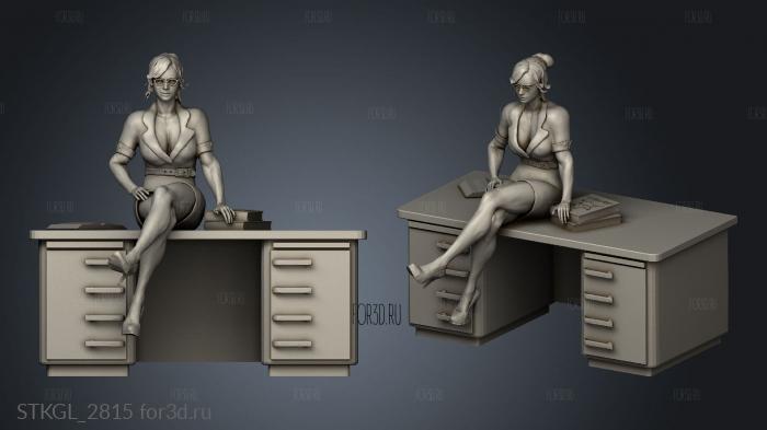 Modern Female sexy teacher stl model for CNC