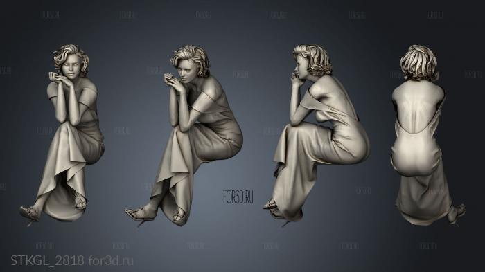 Modern Female woman stl model for CNC