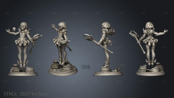 Cleric Magical Girl stl model for CNC