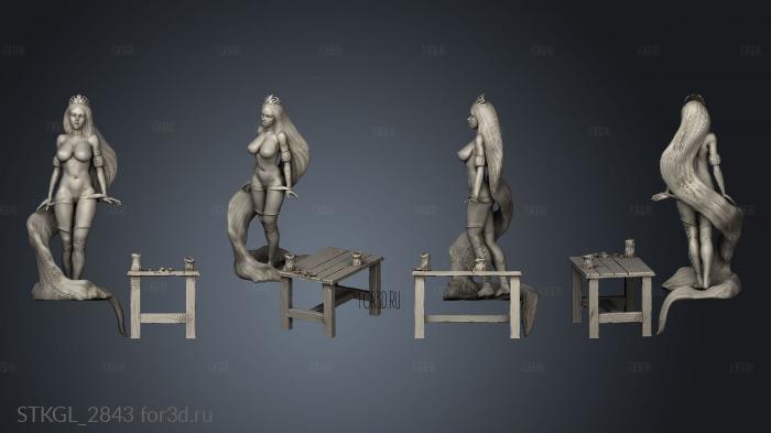 core fairy tales rapunzel nsfw stl model for CNC