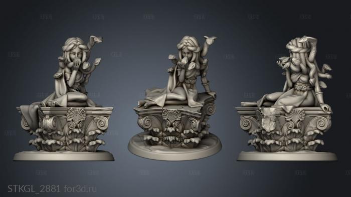 Cute Medusa stl model for CNC