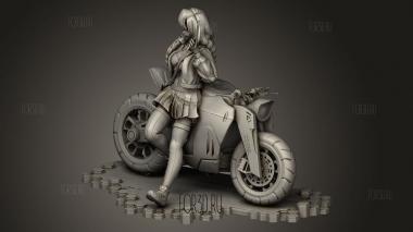 Киберпанковские Волосы Мицури На Затылке 3d stl модель для ЧПУ