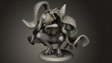 Демон Даки 3d stl модель для ЧПУ