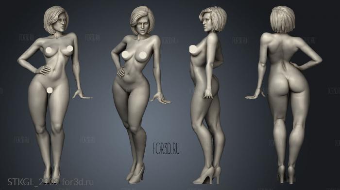 Dana Scully NAKED stl model for CNC