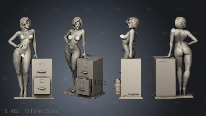 Dana Scully NAKED stl model for CNC