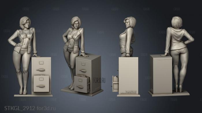 Dana Scully panties bra coat stl model for CNC