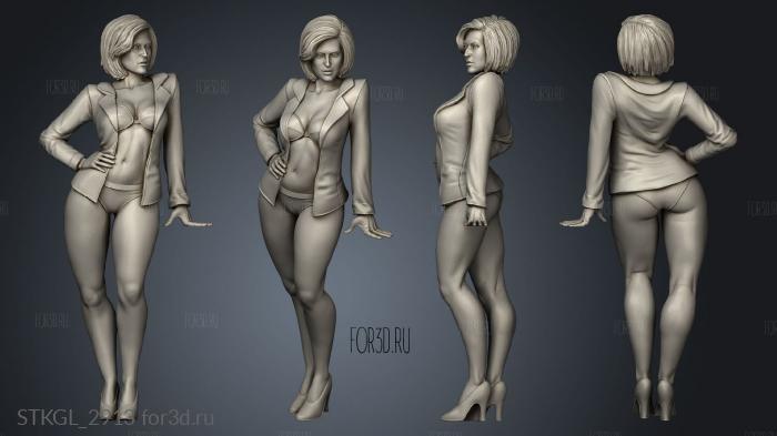 Dana Scully underwear stl model for CNC