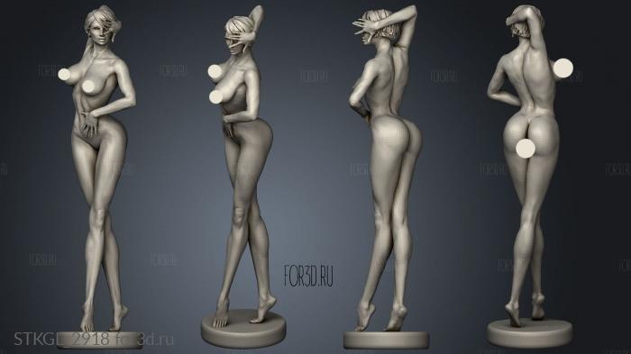 Dancer Posture stl model for CNC