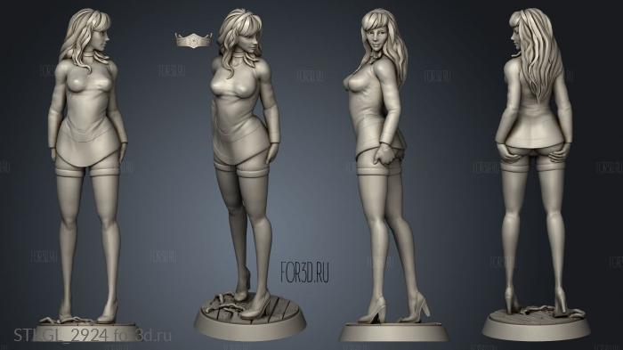 Daphne Pinup Statuette stl model for CNC