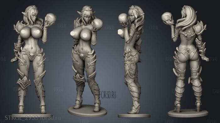 Dark Queen Syx Top stl model for CNC