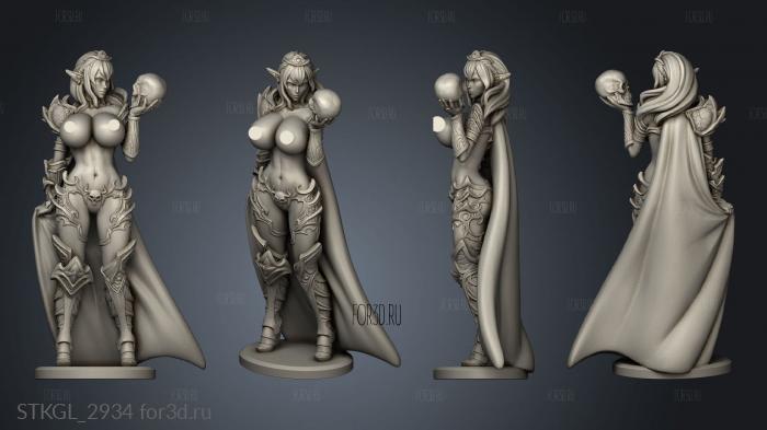 Dark Queen Syx Top Cape stl model for CNC