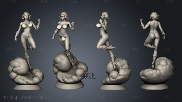 DC Power Girl nsfw stl model for CNC